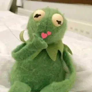 😘 Kermit 科米蛙, 中指, 表情包, 木偶, 布偶, 粗鲁, 搞笑 telegram sticker
