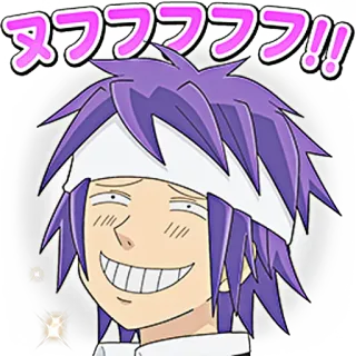😁 ヌフフフフフフ!! anime, mangá, desenho animado, expressão, sorriso, feliz telegram sticker