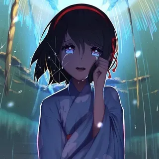 🌨 Anime, Weinen, Mädchen, Traurig, Tränen whatsapp sticker