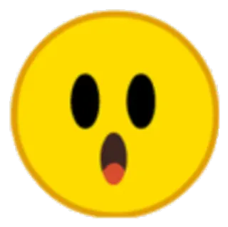 😮 Emoji, Choqué, Surpris, Visage jaune telegram sticker