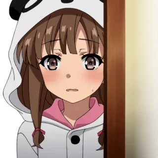 😟 Anime, Cartone animato, Ragazza, Panda, Carino telegram sticker