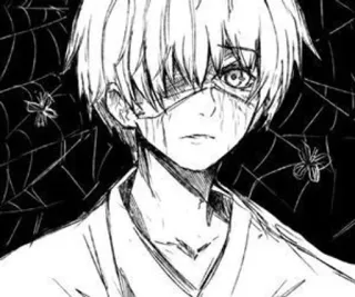 🌟 Anime, Manga, Cicatriz, Tuerto, Terror telegram sticker