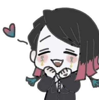 💤 fofo, estilo anime, desenho animado, coração whatsapp sticker