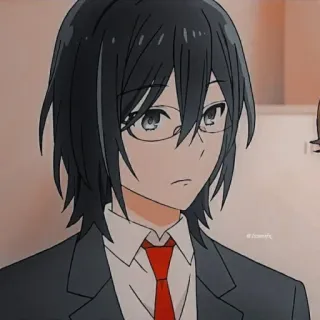 🖤 Izumi Miyamura Horimiya 动漫, 漫画, 角色, 学校, 眼镜 telegram sticker
