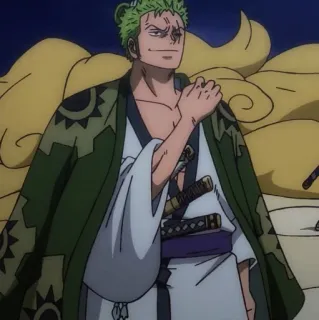 🍾 Zoro One Piece Аниме, Ван Пис, Ророноа Зоро, Зоро, Мечник, Пират telegram sticker
