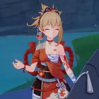🎆 Yoimiya Genshin Impact Anime, Videojuego, Genshin Impact, Yoimiya whatsapp sticker