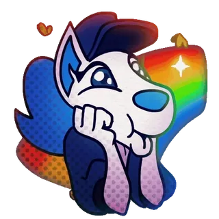 🤩 perro, animal, dibujo animado, lindo, peludo telegram sticker