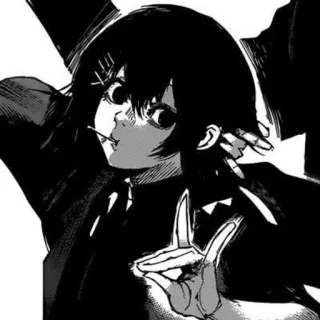 ⛓ Tooru Mutsuki Tokyo Ghoul anime, manga, tokyo ghoul, tooru mutsuki, character, black hair, sticker telegram sticker