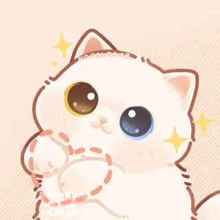 ✨ gato, gatinho, fofo, animal, animal de estimação, desenho animado, kawaii, animal doméstico telegram sticker