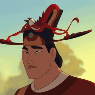 🤨 Shang Mulan Mulan, Disney, Shang, animation, dragon, movie character whatsapp sticker