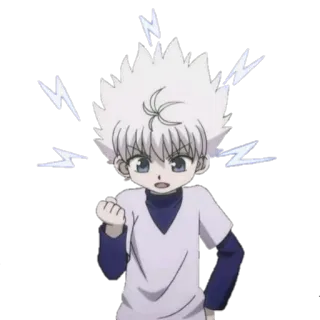 ⚡ Killua Zoldyck Hunter x Hunter キルア, アニメ, hunter x hunter, 雷, 少年 telegram sticker