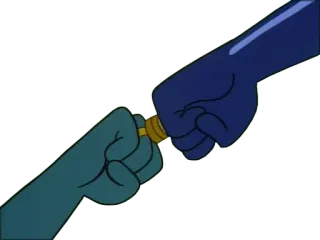 👊 Faustcheck, Zustimmung, Zusammenarbeit, Cartoon, Freundschaft, Feier telegram sticker