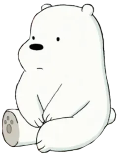 😐 Ice Bear We Bare Bears cartoon, bear, ice bear, cute, we bare bears telegram sticker