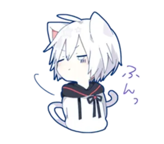 😒 ふんっ Anime, Gatto, Chibi, Carino, Manga telegram sticker