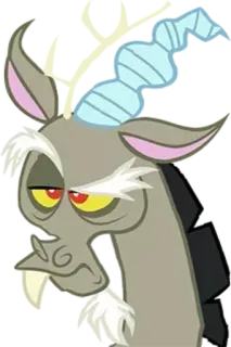 🤨 Discord My Little Pony Discord, My Little Pony, Comicfigur, Bösewicht, Ausdruck, Fantasy, animiert telegram sticker