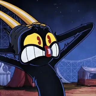 🤬 The Devil Cuphead dessin animé, diable, Cuphead, méchant, monstre whatsapp sticker