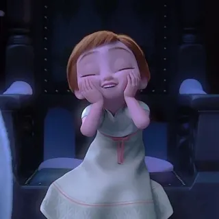 🥰 Anna Frozen animated, disney, cartoon, character, child telegram sticker
