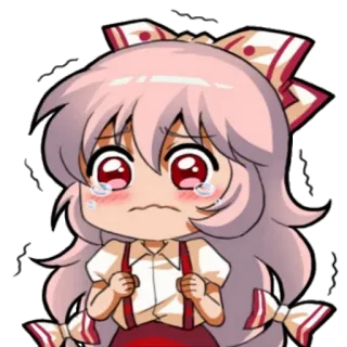 😭 Anime, Chibi, Piangere, Triste, Cartone animato, Emozionale telegram sticker
