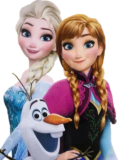 👥 Elsa Frozen アナと雪の女王, エルサ, アナ, オラフ, ディズニー, アニメ telegram sticker