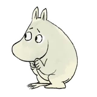 ✉️ Moomin Moomin, cartoon, animal, cute, whimsical telegram sticker