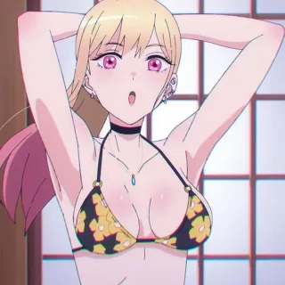 ❤️ Marin Kitagawa My Dress-Up Darling Anime, Plage, Bikini, Mignon, Fille, Marin Kitagawa, My Dress-Up Darling whatsapp sticker