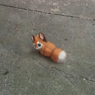 😒 fox, animal, cute, wildlife, furry, orange, small telegram sticker