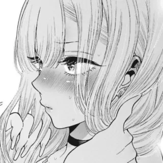 😳 Fille anime, Manga, Portrait, Rougir, Gros plan, Mignon, Illustration telegram sticker