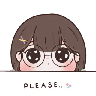 🧚‍♀ PLEASE... lindo, chica, anime, pedido, súplica, kawaii telegram sticker
