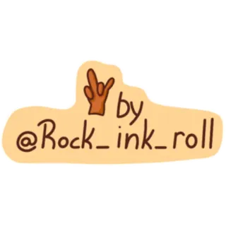 ✏ @Rock_ink_roll Rock and roll, Handgebaar, Gebruikersnaam telegram sticker