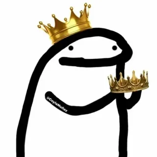 🌟 @CoylaNuñez florkofcows, mahkota, raja, manusia stik, flork, meme telegram sticker