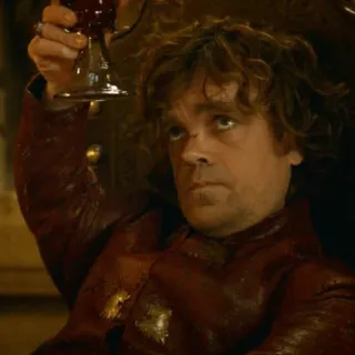 🍷 Tyrion Lannister Game of Thrones Tyrion, Lannister, Game of Thrones, wine, toast, Peter Dinklage telegram sticker
