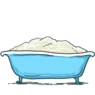 🛁 อ่างอาบน้ำ, ฟอง, ฟองสบู่, สะอาด, อาบน้ำ, ผ่อนคลาย telegram sticker