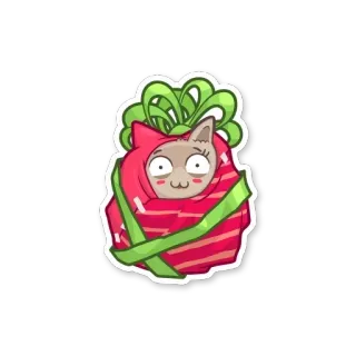 😃 gatto, regalo, incartato, carino, divertente, adesivo, animale telegram sticker
