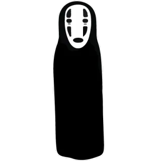 😨 No Face Spirited Away Anime, A Viagem de Chihiro, Sem Rosto, Fantasma, Adesivo, Kaonashi telegram sticker