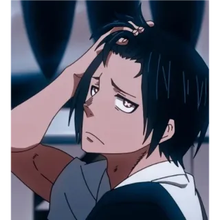 😑 Anime, Personaggio, Manga, Triste, Pensieroso, Ragazzo telegram sticker