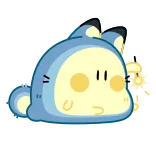 🔥 卡通, 可爱, 动物, 卡哇伊, 蓝色, 黄色 telegram sticker