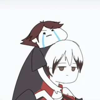 🦈 Cartoni animati, Anime, Personaggi, Arte digitale, Emo, Piangendo, Triste telegram sticker