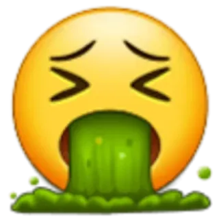 🤮 emoji, sick, vomit, puke, green, ill telegram sticker