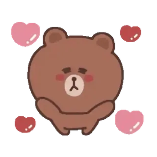 🍭Cute Cony and Brown 8 @Mycute_stickers whatsapp stickers
