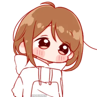 💞 @HAWKS Anime, Hoạt hình, Dễ thương, Cô gái, Kawaii telegram sticker