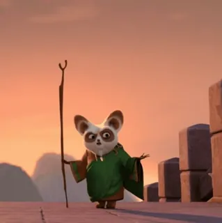 🥋 Master Shifu Kung Fu Panda 功夫熊猫, 师傅, 动画角色, 武术, 睿智, 卡通 whatsapp sticker