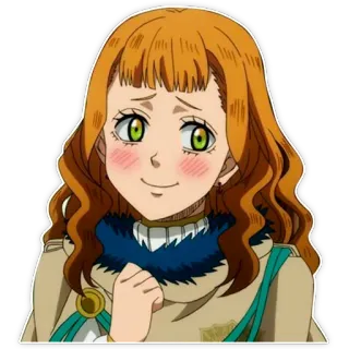 😘 Mimosa Vermillion Black Clover anime, character, Mimosa Vermillion, Black Clover, sticker telegram sticker