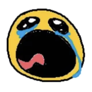 😭 weinen, emoji, traurig, gesicht, verzweifelt telegram sticker