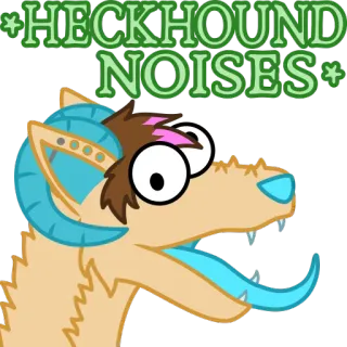 🐺 *HECKHOUND NOISES* anjing neraka, monster, kartun, anjing, fantasi telegram sticker