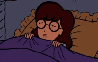 🌟 Daria Morgendorffer Daria cartoon, animated, sleeping, bed, daria, daria morgendorffer telegram sticker