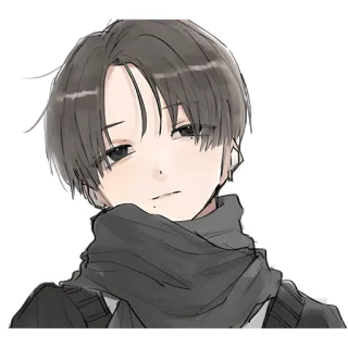 🧐 Anime, Mangá, Personagem, Cachecol, Retrato, Arte telegram sticker