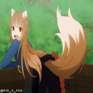 🙂 Holo Spice and Wolf @FIX_X_FOX whatsapp sticker