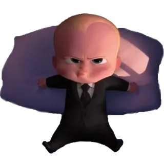 😏 Boss Baby The Boss Baby bébé, costume, boss, en colère, dessin animé telegram sticker