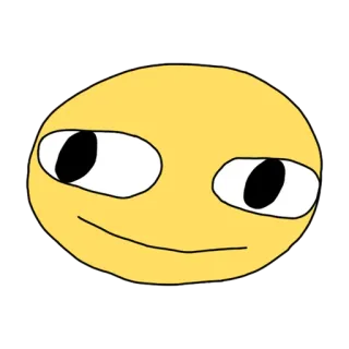 ☺️ Emoji, Rosto, Amarelo, Desenho animado whatsapp sticker