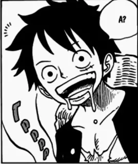 🤤 Luffy One Piece A? Anime, Manga, One Piece, Luffy, Postać, Podekscytowany telegram sticker